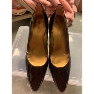 Anne Klein Womens Metallic Brownish Red Gold Pointed Heel Pumps Size 9M